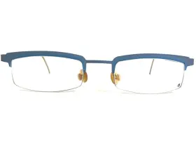 48-21-135 Lindberg Mod.4005 Vintage Eyeglasses Frames Mod. 4005 Matte Blue Strip Titanium