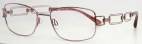 52-17-135 Line Art By Charmant Xl2044 Pk Pink Womens Rectangle Eyeglasses B 34