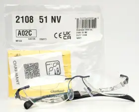51-17-135 Line Art Xl2108 Charmant Nv Navy Womens Rectangle Eyeglasses B 37 A