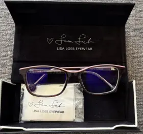 48-16-125 Lisa Loeb Eyewear 48 16-125 Wiggle 10 Raisin/pink Full Rim Eyeglasses