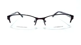 53-16-135 Liz Claiborne 053672461671 L 385 0z1t Bronze Violet Semi Rimless Rx Eyeglasses Mm