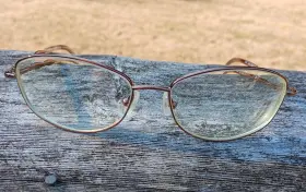 54-16-135 Liz Claiborne L304 Brown Metal Womens Eyeglasses Frame Only Uu3