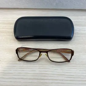 L374-ojts-135 Liz Claiborne New York Unisex Brown Eye Glasses Frames -with Box