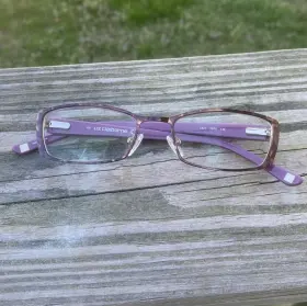 L421 Liz Claiborne Glasses Frames Mauve Copper Metallic L421 Liz Claiborne Glasses Frames Mauve Copper Metallic