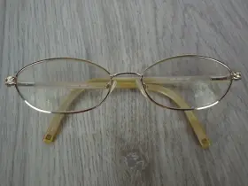 Only-l297 Liz Claiborne Ofj4 Glasses-frames 135 Ivory With Gold Toned Hardware