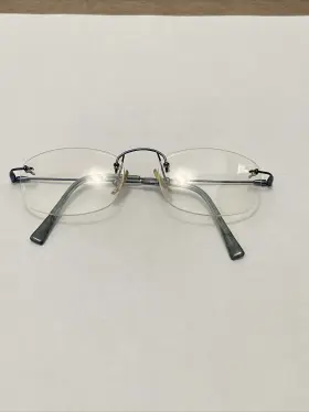 52-18-135 Look Mod-665 Occhiali Mod. 665 Teal Arm Rimless Modern Eyeglasses Frames