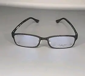 L1022 Louisluso Col. 23 Black / Green Temples Full Rim Eyeglass Frame 53/17/140