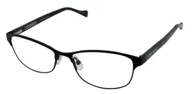Lucky Brand 751286281651 Unisex Eyeglass Black Rectangle Metal D102. 53mm
