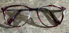 53-17-140 Lucky Brand D507 Burgundy Swirl Full Rim Women S Eyeglasses Frames G7