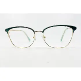 Lucky Brand D514 Eyeglasses Womens Teal Gold Cat Eye 52-16-135