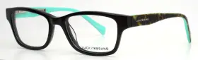 49-16-130 Lucky Brand D705 Black Womens Rectangle Full Rim Eyeglasses B 33