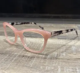 47-17-130 Lucky Brand D708 Pink Havana Eyeglasses Frames Kids Girl Cat Eye Anima