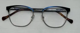 52-19-145 Lucky Brand Vlbd534 Eyeglasses Metal/plastic Navy Frames Only Used
