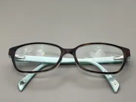2680-71623-19 Lulu Guinness Lg65 Eyeglasses Frame Only Brown/aqua/black 52-14-135 Used