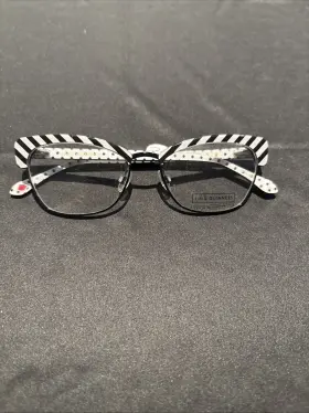 L787 Lulu Guinness Womens Eyeglass Frames Black/white