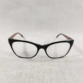 L915 Lulu Guinness Guiness B38 Black And Red Full Frame Eyeglasses 53-17-140mm