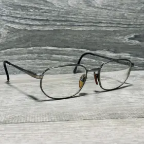 53-18-135 Luxottica 010-g Lu 1279 Eyeglass Frames Gray Rectangular Only 53-18-135 Luxottica 010-g Lu 1279 Eyeglass Frames Gray Rectangular Only