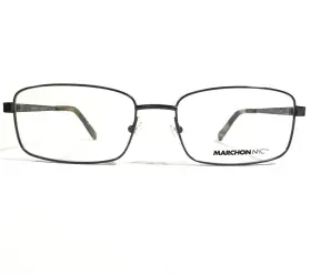 54-17-145 Marchon 033-astor Nyc Eyeglasses Frames 033 Astor Silver Rectangular Full Rim