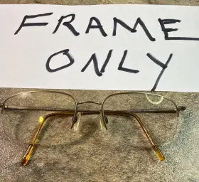 54-19-140-39 Marchon Flexon Magnetics 806 Eyeglasses Frame Half Rim Light Bronze