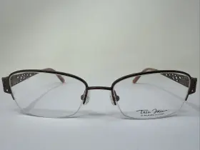 52-17-135 Marchon 883121984776 Tres Jolie By Eyeglasses Frames 160 210 Brown Rectangular