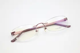 52-18-135 Marchon Airlock 205601 Shattered 205 601 Rose Mosaic Rimless Women Frames Pt66