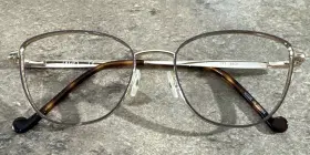 Lj2148 Marchon Lj2154 Liu-jo 717 Brown Gold Flex Eyeglasses Frame 53-18-140-40mm G20
