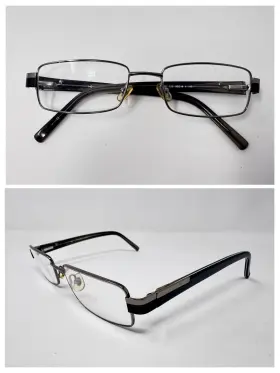 53-18-140 Marchon Nyc M726 033 Eyeglass Frames Only Gunmetal Rectangular 53-18-140 Marchon Nyc M726 033 Eyeglass Frames Only Gunmetal Rectangular