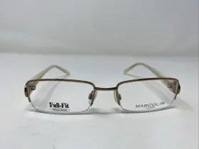 53-18-140 Marcolin Col.045 Eyewear Ma7311 Brown Half Rim Eyeglasses Frame &q33