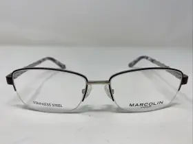 54-16-140 Marcolin Ma5015 Eyewear 079 Burgundy Half Rim Eyeglasses Frame Ws63