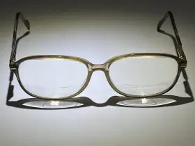 Mod6457 Marcolin Vtg Eyeglass Frames Col103 Crystal Clear Gray Round Rectangular
