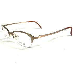 49-19-142 Matsuda 10208-bbb Eyeglasses Frames 10208 Bbb Brushed Gold Oval Cat Eye Titanium