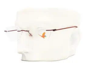 2002-37-135 Maui Jim Mjo Rimless Eyeglasses Glasses Burgundy 50-17-135