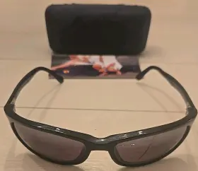 Mj-120-02 Maui Jim Eyeglasses Frames Only Black Made In Japan W Case