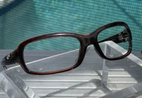 Mj-189-26 Maui Jim Mens Brown Lagoonfull Rim Wrap Style Eyeglasses Frame