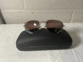 4.838.673 Maui Jim Mj-502-23 Sunglasses Frames Brown Rimless Hingeless Titanium