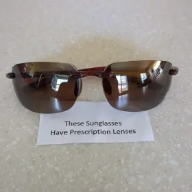 70-17-130 Maui Jim Mj-912-10 Banyans Rx Brown Frames Only Rimless Sunglasses