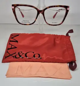 54-15-140 Max&co. Mo5146 And 055 Pink Square Optical Eyeglasses Plastic Frame