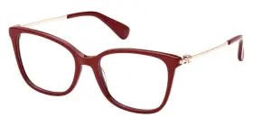 Max Mara Mm5079 066 Red Plastic Cat Eye Optical Eyeglasses Frame 54-17-140