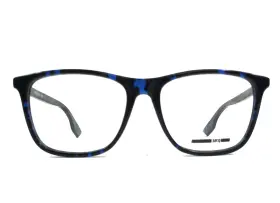 53-17-145 Mcq Mq0041o Alexander Mcqueen Eyeglasses Frames 004 Black Blue Tortoise