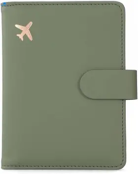Az05 Melsbrinna Premium Leather Passport Holder Covers Case Waterproof Moss Green