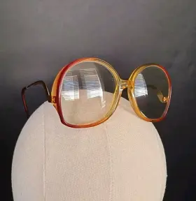 5506 Metzler Vtg 1980s Iwe Brown Plastic Eyeglasses Frames Vintage Eyeware