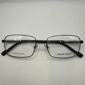 Ma-628t Michael Adams Adam S Titanium 58/18 150 Blk/pewter Men Eyeglass Frames Kk15
