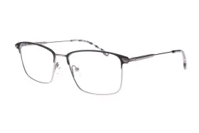Ma-636 Michael Adams New Eyewear Black And Gunmetal Titanium Eyeglasses 53/17/145