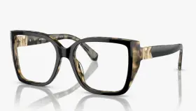 4115u Michael Kors Mk Castello Black/amber Tortoise/demo Lens