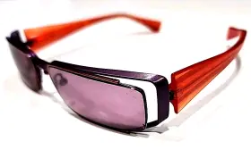 Mikli Ao525 Alan No Lenses Pads Purple Orange Rectangle Eyeglasses 55-17 130