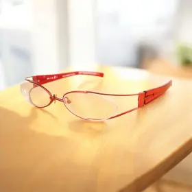 55-17-114 Mikli M0423 Col 03 Designer Eyeglasses Red Semi Rim France Frames Only