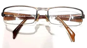 Ml0914 Mikli Gray Half Rim Brown Rectangle Eyeglasses 56-18 135