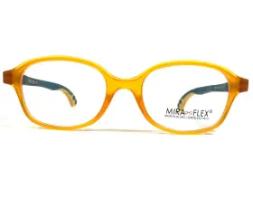 Miraflex C.141 Kids Eyeglasses Frames Jerry Blue Orange Square 42-16-125