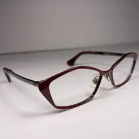 Lag-101 Miu Vmu53l Red Metal Cat Eyeglass Made In Italy 52-15 135 Frame Only