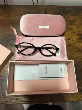 50-18-140 Miu Smu04z Oval Black Plastic Eyeglass Frames Full Rim Unisex